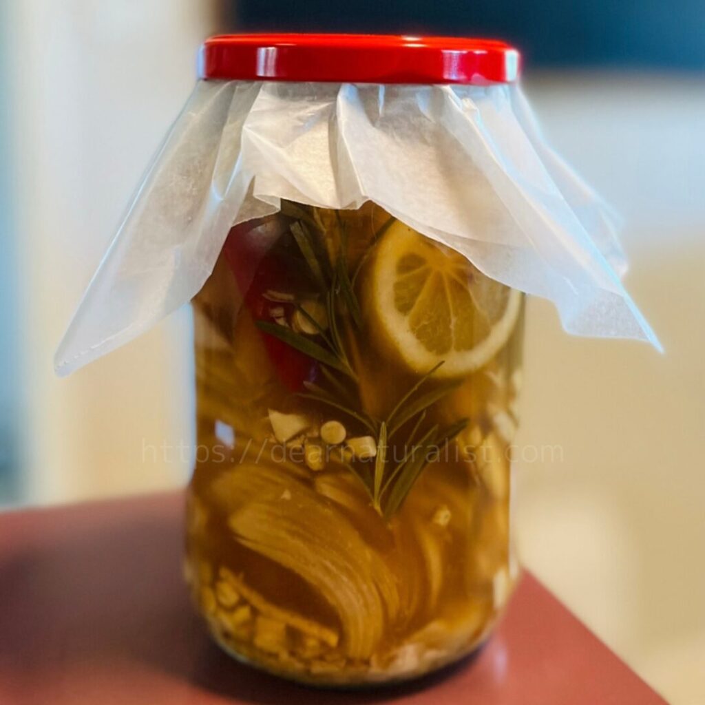 fire cider in the jar